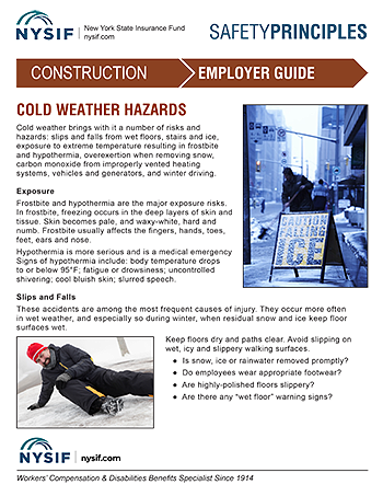 NYSIF cold weather hazards safety guide for employers